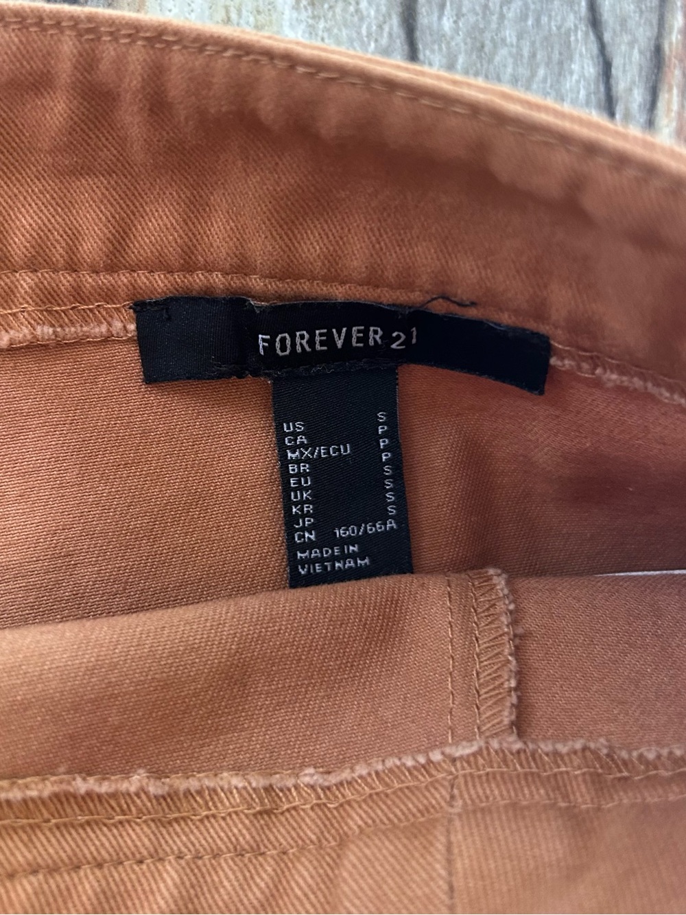 Forever 21 Rust Button-Front Mini Skirt - Picture 4 of 4
